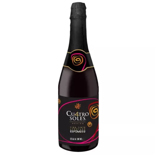 VINO TINTO CUATRO SOLES ESPUMOSO AFRUTADO 750 ml.