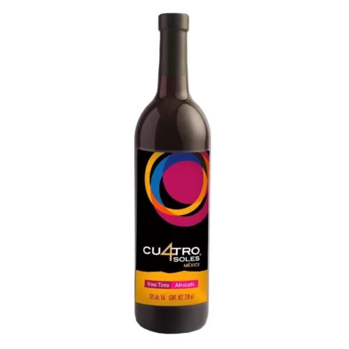 Vino Tinto Cuatro Soles Afrutado 750 ml.