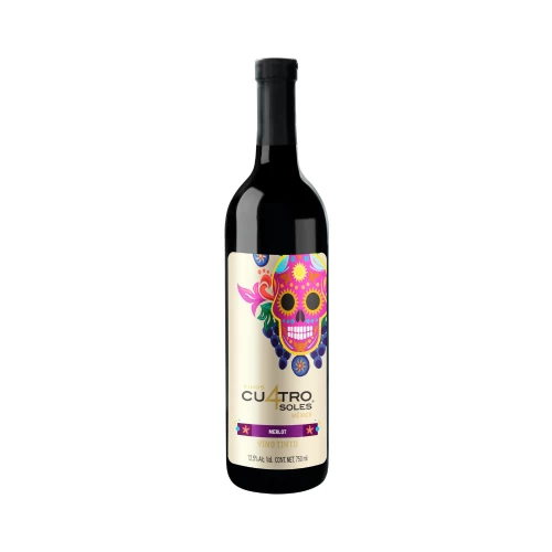 Vino Tinto Cuatro Soles Merlot 750 ml.