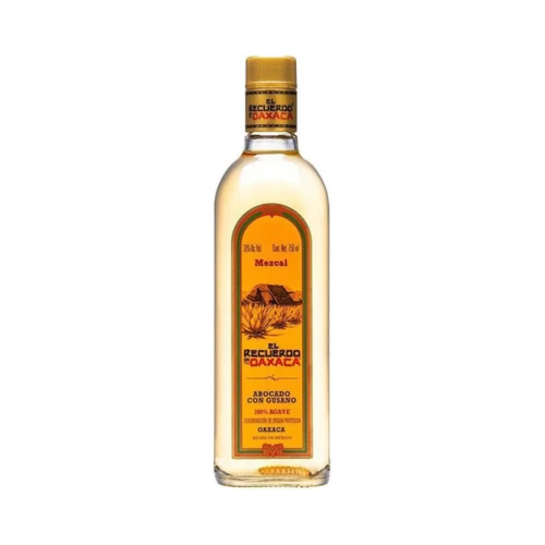 Mezcal Recuerdo De Oaxaca Abocado Con Gusano 750 ml.