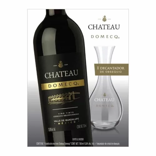 VINO TINTO CHATEAU DOMECQ 750 ml. + DECANTADOR
