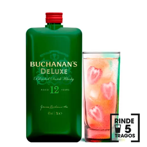 Whisky Buchanans 12 Años Pocket 200 ml. 5 Whisky Buchanans 12 Años Pocket 200 ml.