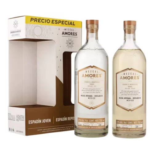MEZCAL AMORES ESPADIN JOVEN 750 ml. + ESPADIN REPOSADO 750 ml.