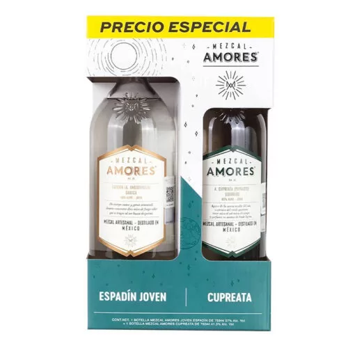 MEZCAL AMORES ESPADIN JOVEN 750 ml. + CUPREATA 750 ml.
