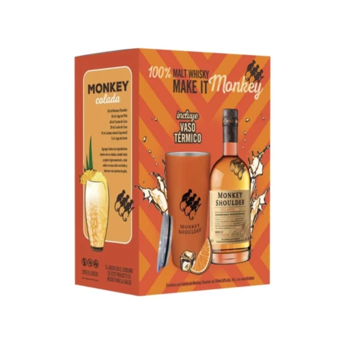 Whisky Monkey Shoulder 700 ml. + Vaso Termico