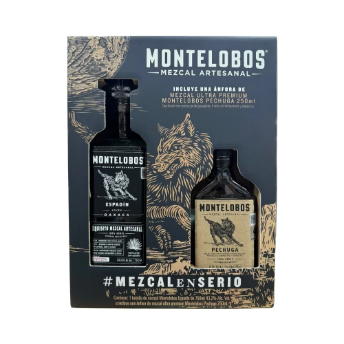 Mezcal Montelobos Espadin 750 ml. + Montelobos Pechuga 250 ml.