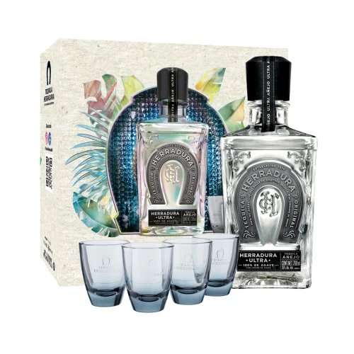 Tequila Herradura Ultra Añejo 700 ml. + 4 Caballitos