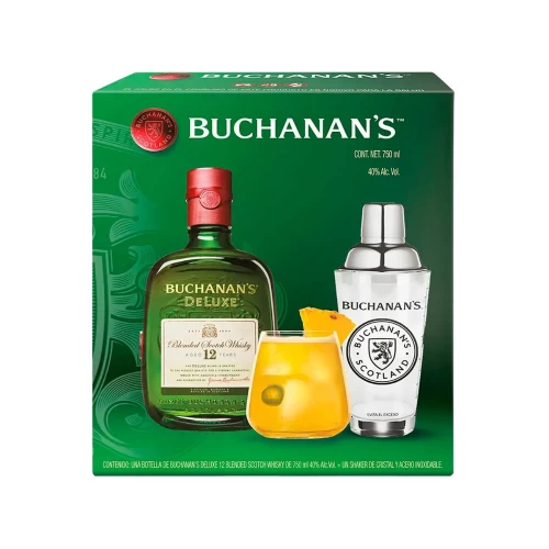 Whisky Buchanans 12 Años 750 ml. + Shaker