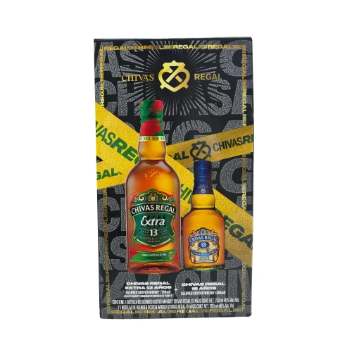 Whisky Chivas Regal Extra 13 Años Tequila 750 ml. + Chivas Regal 18 Años 200 ml.