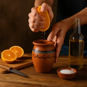 Preparación paso a paso de un cantarito de tequila