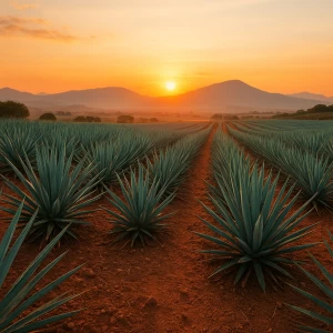Historia del tequila: campos de agave al amanecer en Jalisco