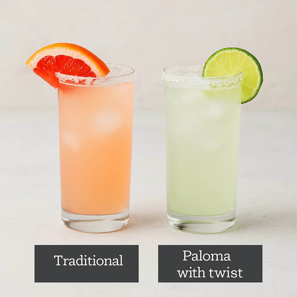 variantes del coctel paloma mexicano