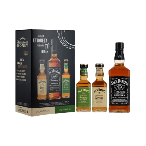 Whiskey Jack Daniels 700 ml. + Jack Daniels Honey 200 ml. + Jack Daniels Apple 200 ml.
