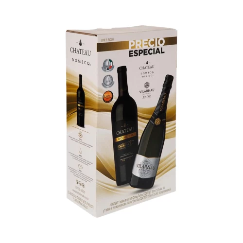 Vino Tinto Chateau Domecq 750 ml. + Vino Espumoso Cava Vilarnau Semi Seco 750 ml.